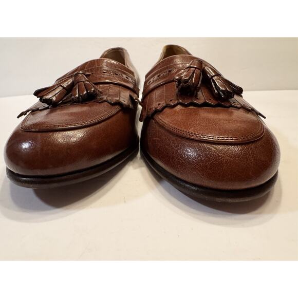 9 D Florsheim Made In Italy Kiltie Tassel Loafers 90445 Narrow Grandpa Chic